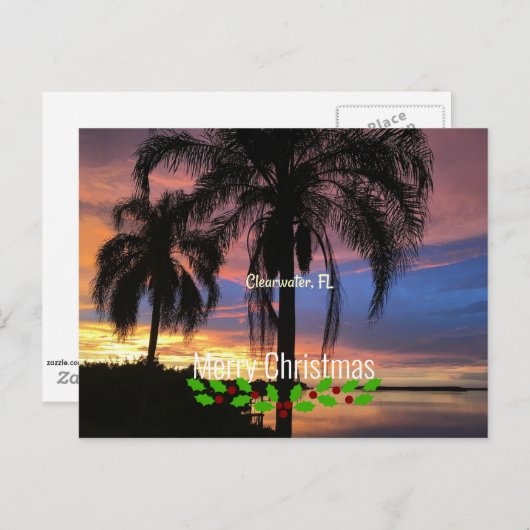 Clearwater, Florida Weihnachtsgrüße Postkarte (Vorne/Hinten)