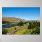 Clearwater River and BG&CM Railroad Tracks, Idaho Poster (Vorne)