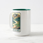 Clearwater River Idaho Colors Zweifarbige Tasse (Vorderseite Links)