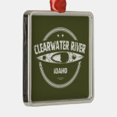 Clearwater River Idaho Kayaking Ornament Aus Metall (Rechts)