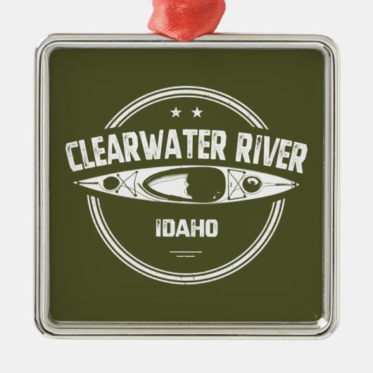 Clearwater River Idaho Kayaking Ornament Aus Metall (Vorne)