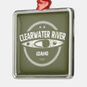 Clearwater River Idaho Kayaking Ornament Aus Metall (Links)