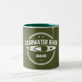 Clearwater River Idaho Kayaking Zweifarbige Tasse (Mittel)