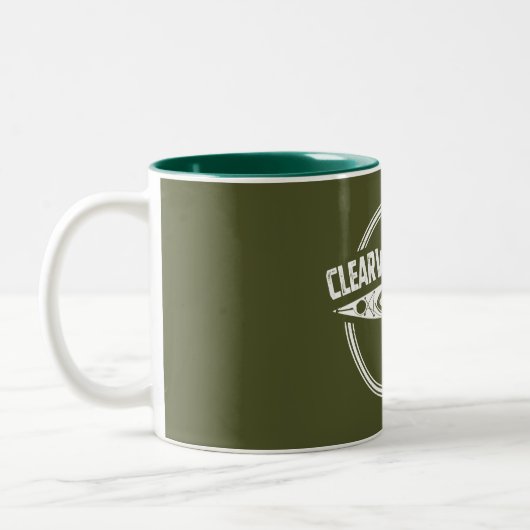 Clearwater River Idaho Kayaking Zweifarbige Tasse (Links)