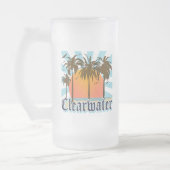 Clearwater Strand Florida FLA Mattglas Bierglas (Links)