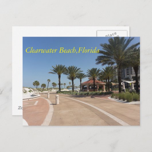 Clearwater Strand Florida Postkarte (Vorne/Hinten)