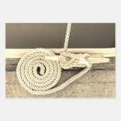 Cleat Hitch Maritime Wrapping Paper Flat Sheet Set Geschenkpapier Set (Vorderseite 3)