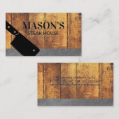 Cleaver | Holz und Schiefer Visitenkarte (Vorne/Hinten)