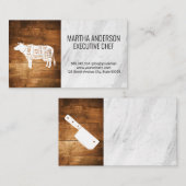 Cleaver | Holzmarmorschiffdiagramm Visitenkarte (Vorne/Hinten)