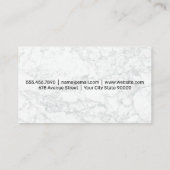 Cleaver Knife | Hintergrund aus weißem Marmor Visitenkarte (Rückseite)