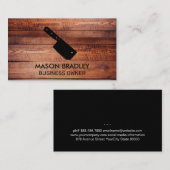 Cleaver Knife | Holzkappen Visitenkarte (Vorne/Hinten)