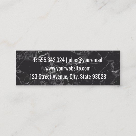 Cleaver Knife | Marmorboden Mini Visitenkarte (Rückseite)