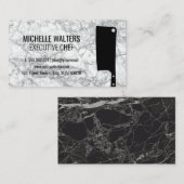 Cleaver Knife | Marmorboden Visitenkarte (Vorne/Hinten)