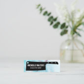 Cleaver Knife | Ocean Granite Hintergrund Mini Visitenkarte (Stehend Vorderseite)