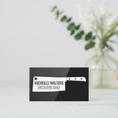 Cleaver Knife | Schwarzer Glanz | Kulinarisch Visitenkarte (Stehend Vorderseite)