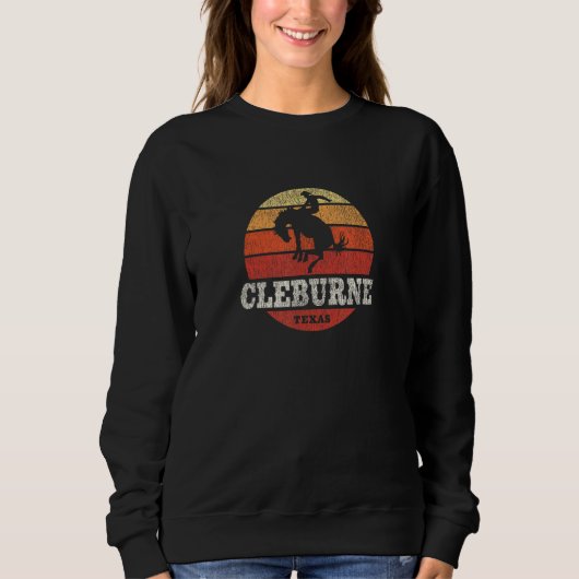 Cleburne TX Vintag Country Western Retro Sweatshirt (Vorderseite)