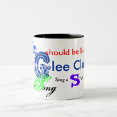 Clef-Anmerkung, Musik, Lied… Freude-Verein, Leben, Zweifarbige Tasse (Mittel)
