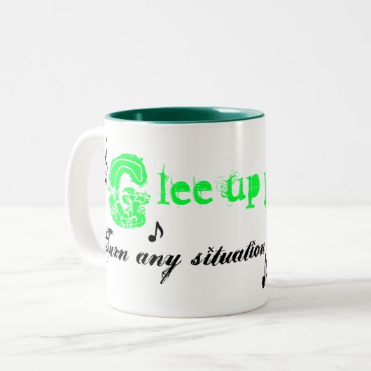 Clef-Anmerkung, Musik, Lied… Zweifarbige Tasse (Vorderseite Links)