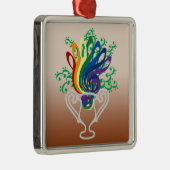 Clef-Blumenstrauß-Verzierung Silbernes Ornament (Rechts)