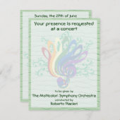 Clef Bouquet Konzert Einladung (Vorne/Hinten)