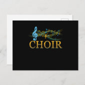 Clef Choir Musiknotens Chorchor Gesangsgeschenk Postkarte (Vorne/Hinten)