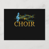 Clef Choir Musiknotens Chorchor Gesangsgeschenk Postkarte (Vorderseite)