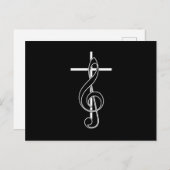 Clef Cross Church Chorchor Chormusik Geschenk Postkarte (Vorne/Hinten)
