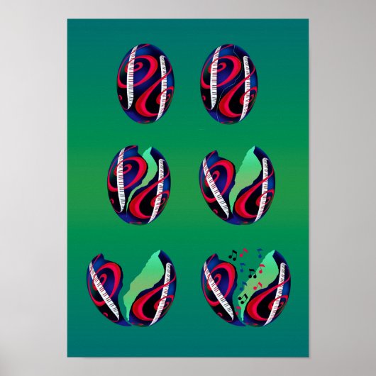 Clef Eier schlüpfen! Poster (Vorne)