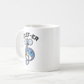 Clef-er Funny Music Pun Kaffeetasse (Vorderseite Links)