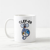 Clef-er Funny Music Pun Kaffeetasse (Links)