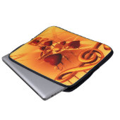 Clef grades Liebe Herzmusik Laptopschutzhülle (Vorne Knopf)