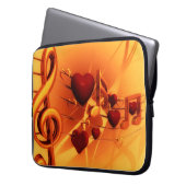 Clef grades Liebe Herzmusik Laptopschutzhülle (Vorderseite Links)
