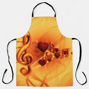 Clef grades love heart music schürze