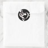 Clef Heart Sticker (Tasche)