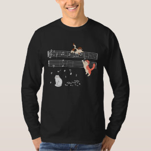 Clef Musician Niedlich Cat Kitty Musiknote T-Shirt