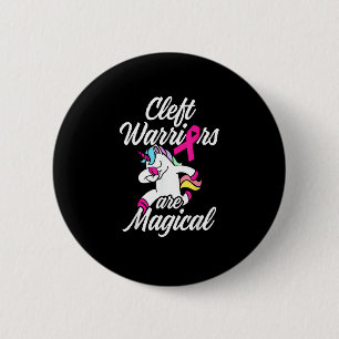Cleft Palate Lip Warrior Unicorn Starker Krieg Button