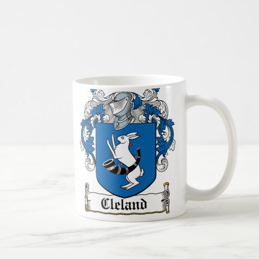 Cleland Familienwappen Kaffeetasse (Rechts)