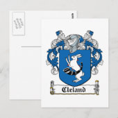 Cleland Familienwappen Postkarte (Vorne/Hinten)