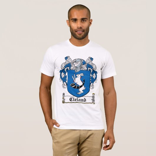Cleland Familienwappen T-Shirt (Vorne ganz)