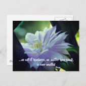 Clematics Blume Kindness Inspiration Zitat Postkarte (Vorne/Hinten)