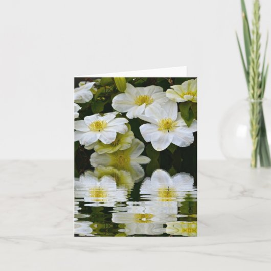 Clematics Reflections Note Card Karte (Vorderseite)