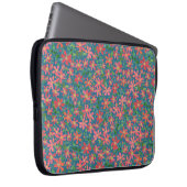 Clematika Rosa, Rot, Orangefarbene Blüte auf Deep  Laptopschutzhülle (Vorne Rechts)