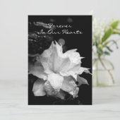 Clematis2a Dewdrops-Begräbnis- Einladung (Stehend Vorderseite)