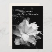 Clematis2a Dewdrops-Begräbnis- Einladung (Vorne/Hinten)