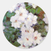 Clematis, 1887 Gemälde von Claude Monet, Runder Aufkleber (Vorderseite)