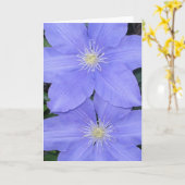 Clematis 2 Note Card Karte (Gelbe Blume)