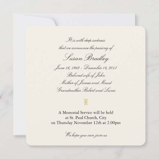 Clematis 2b Dewdrops-Gedenkfeier Ankündigung (Rückseite)