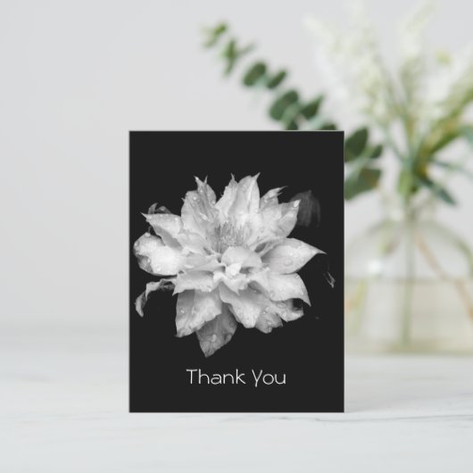 Clematis 3a Memorial Beileid Vielen Dank Postcard Postkarte (Stehend Vorderseite)