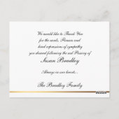 Clematis 3c Floral B&W Foto Beileid Vielen Dank Postkarte (Rückseite)