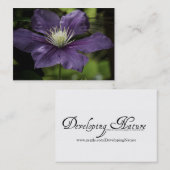 Clematis 8510 Mini Print Visitenkarte (Vorne/Hinten)